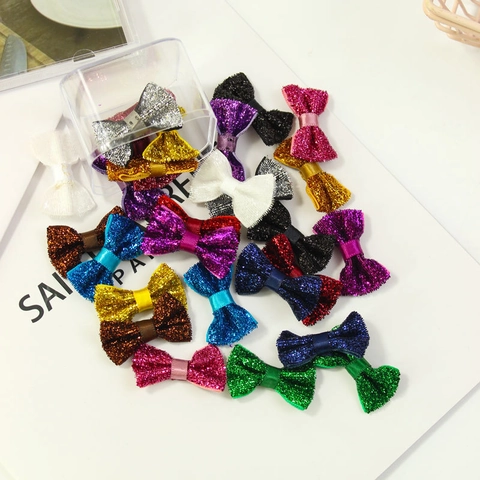Glitzer Pailletten Schleife Haarschmuck Süß Handgemacht Polyester Schleife Ornamente Für Mädchen Kinder Täglich Deko