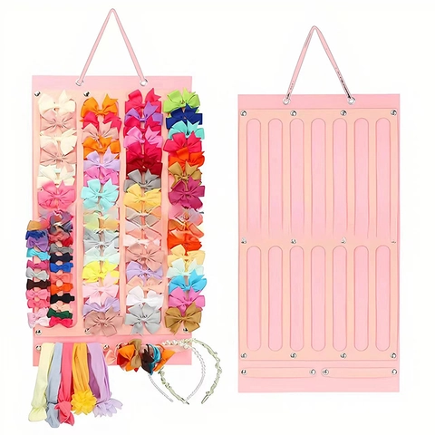 Organizzatore per Accessori per Capelli Appeso in Feltro per Ragazze Supporto per Fermagli per Capelli a Parete Borsa