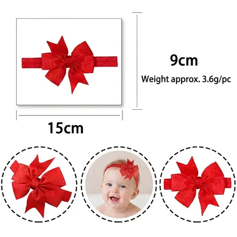 Diademas de Lazo de Cinta de Falla para Bebé Elásticas Color Sólido Accesorios para el Cabello Niños Pequeños Moda