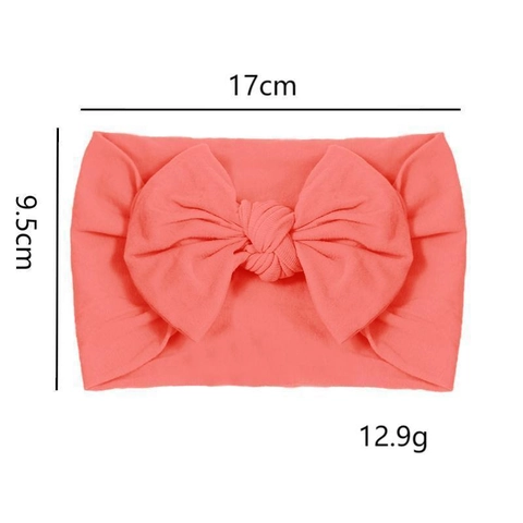 Nylon Elastic Bow Baby Headbands Solid Color Soft Seamless Hairbands For Infants Toddlers Kids Hair Accessories