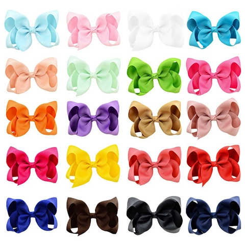 Handmade Grosgrain Ribbon Bow Alligator Hair Clip For Girls Large Colorful Bowknot Hairpin Kids Hair Accessories