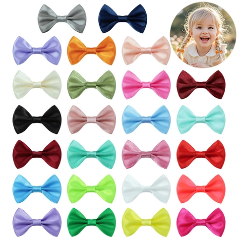 Mini Satin Polyester Schleifen Für Kinder Haarschmuck DIY Handgefertigt Geschenkbox Deko Süßigkeiten Farbe Kleine Schleifknoten
