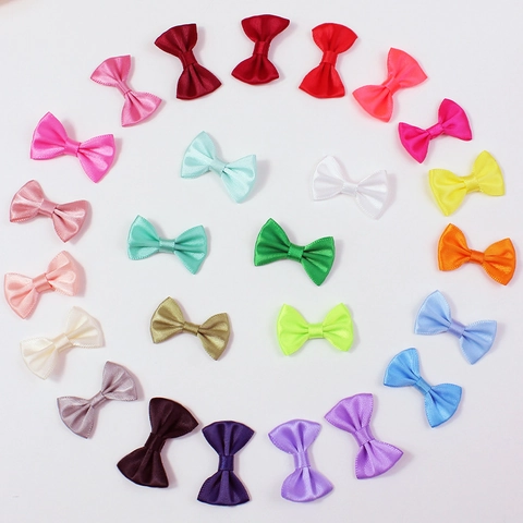 Mini Satin Polyester Schleifen Für Kinder Haarschmuck DIY Handgefertigt Geschenkbox Deko Süßigkeiten Farbe Kleine Schleifknoten