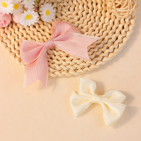 Handmade Polyester Ribbon Bow-knot For DIY Clothing Accessories Shoes Hats Bag Decoration Sweet Solid Color Ribbon Bow Craft Material