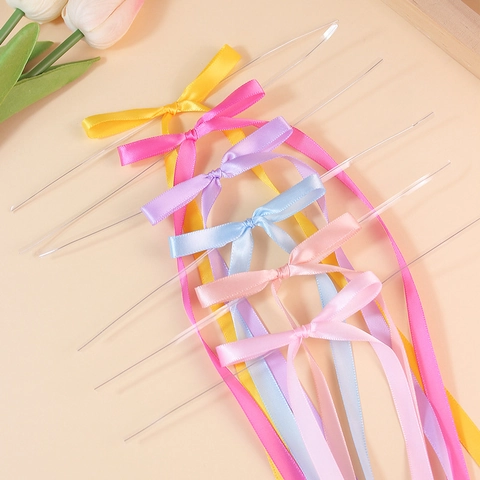 Handgefertigte Satin Schleife Luftschlangen Langer Bowknot Für Hochzeit Party Deko Geschenkverpackung DIY Handwerk Zubehör