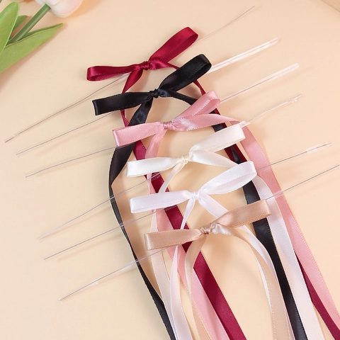 Handgefertigte Satin Schleife Luftschlangen Langer Bowknot Für Hochzeit Party Deko Geschenkverpackung DIY Handwerk Zubehör