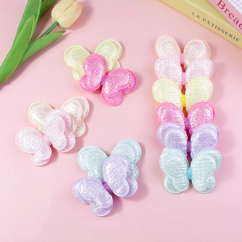 Patch Papillon à Paillettes DIY Accessoires Cheveux Polyester Patch pour Coiffure Enfants Décoration Vêtements Forme Papillon