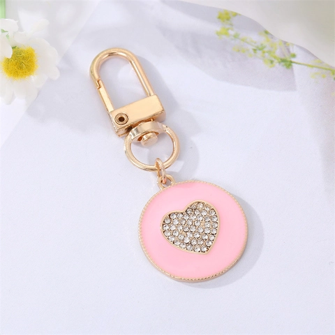 Bunter Emaille Strass Herz Stern Schlüsselanhänger Legierung Vergoldet Tasche Anhänger Charm Für Damen Täglich Accessoires