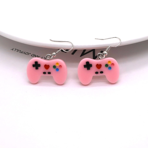 Kreative Niedliche Gamecontroller Griff Harz Ohrhänger Für Damen Mädchen Mode Geek Herz Taste Gamepad Schmuck