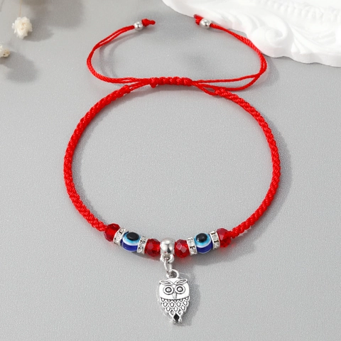 Handmade Braided Red String Bracelet For Women Men Evil Eye Beads Alloy Animal Heart Butterfly Charms Lucky Protection Adjustable Wrist Jewelry