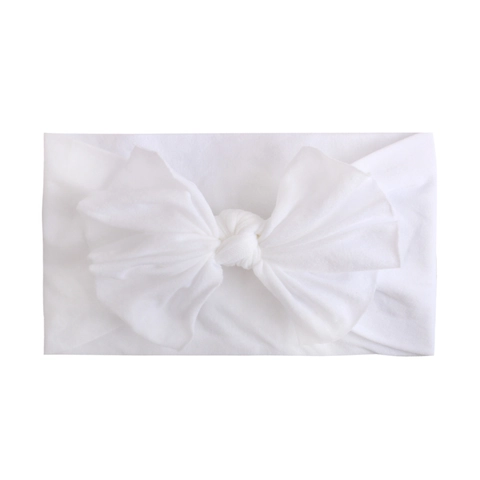 Soft Nylon Baby Bow Headband Elastic Hair Band For Infants Toddlers Girls Headwrap Ribbed Knot Bowknot Hair Accessories
