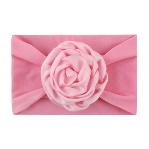 Baby Girl Elastic Nylon Headband Soft Ribbon Rose Flower Infant Toddler Hair Band Photography Props Kids Hair Accessories