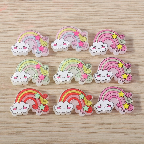 Cartoon Rainbow Smiling Cloud Resin Pendants DIY Jewelry Accessories For Necklace Earring Keychain Handmade Craft Materials