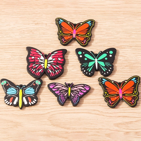 Butterfly Shape DIY Jewelry Accessories Plastic Resin Pendants For Necklace Bracelet Keychain Making Colorful Animal Charms