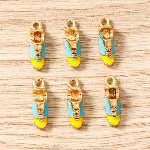 Alloy Sneaker Charms Enamel Drip Oil Shoe Pendants For DIY Jewelry Making Bracelet Necklace Keychain Accessory