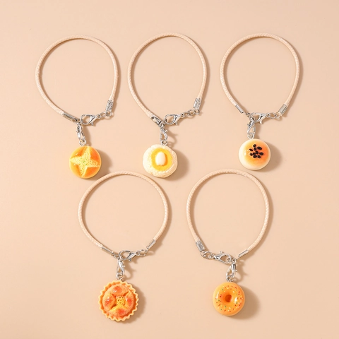 Simulation Essen Brot Donut Taschenanhänger Harz Miniatur Dessert Handy Anhänger Sortierte Stile Zubehör Für Damen Mädchen Geschenk