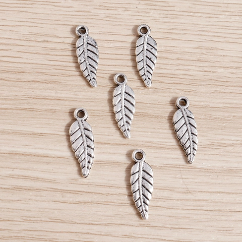 Vintage Zinklegierung Blatt Anhänger Botanisch Florale Charms Für DIY Halskette Armband Ohrring Schlüsselanhänger Schmuckzubehör