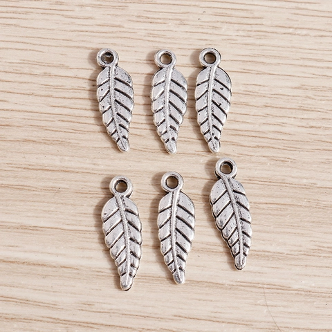 Vintage Zinklegierung Blatt Anhänger Botanisch Florale Charms Für DIY Halskette Armband Ohrring Schlüsselanhänger Schmuckzubehör
