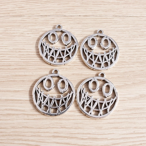 Ciondoli Faccia Ridente Malvagia in Lega di Zinco Pendenti Horror per Halloween DIY Creazione Gioielli Orecchini Collana Stile Gotico Accessori