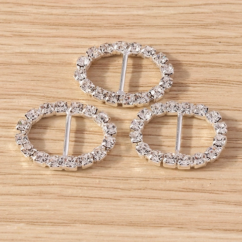 Fai Da Te Creazione Gioielli Strass Fibbia Geometrica Lega Cuore Rotondo Triangolo Quadrato Pendenti Per Accessori Abbigliamento