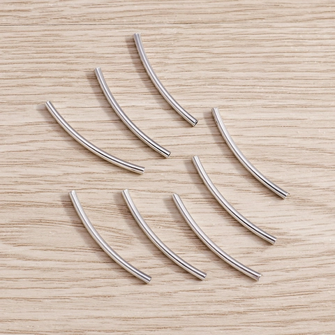 Simple Zinc Alloy Hollow Curved Tube Beads Electroplated Connection Tubes For DIY Jewelry Making Bracelet Necklace Accessories