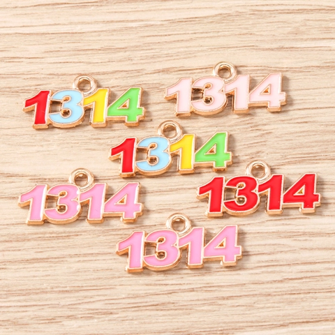 Ciondoli in Smalto di Lega di Zinco Fashion Numero 1314 per Gioielli Fai da Te Collane Bracciali Portachiavi Ciondoli Colorati