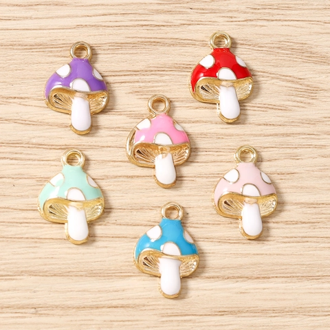 Dijes de Seta de Esmalte Aleación Colgantes de Lunares para DIY Fabricación de Joyas Collares Pulseras Pendientes Llaveros Joyería