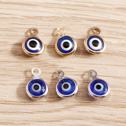 DIY Evil Eye Pendants For Jewelry Making Nazar Beads Zinc Alloy Enamel Charms For Necklace Bracelet Earring Craft Accessories
