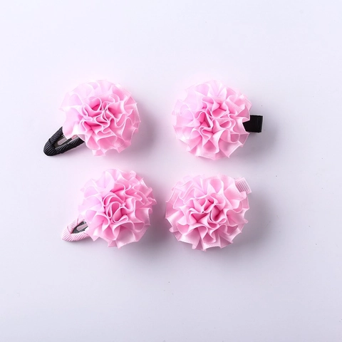 Barrettes à Cheveux Fleurs en Tissu Fait Main pour Enfants Style Coréen Princesse Épingles à Cheveux en Satin pour Filles