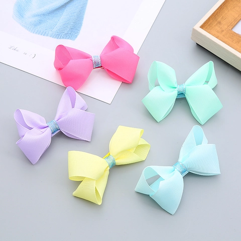 Pinzas para el Cabello con Lazo de Cinta de Falla Hechas a Mano para Niñas Pinzas de Cocodrilo Dulce Princesa Accesorios