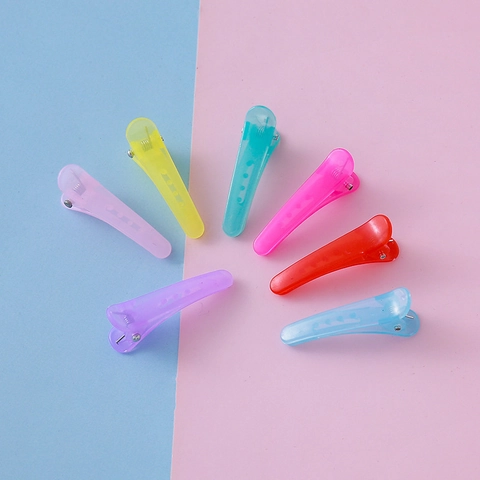 Jelly Color Translucent Duckbill Hair Clips Plastic DIY Hair Accessory Findings Fresh Sweet Style Fixing Pin Non Creasing