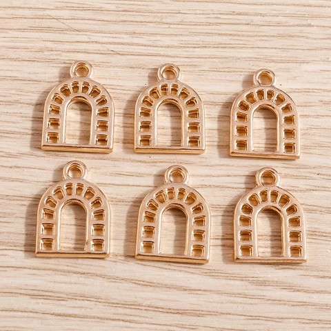 Zinklegierung Hufeisen U-Form Anhänger Für Halskette Armband Ohrring DIY Schmuckherstellung Zubehör Vergoldete Hohlbogen Charms