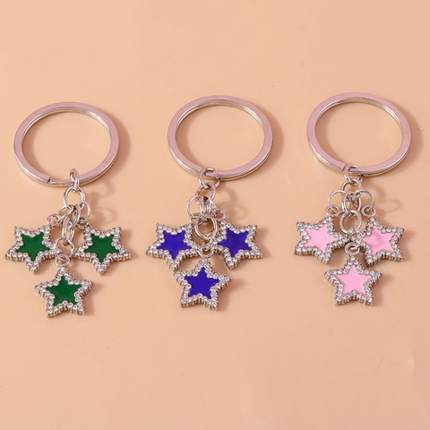 Lussuoso Portachiavi a Stella in Lega di Zinco con Strass Ciondolo Stella per Borsa Smaltato Portachiavi Donna Gioielli Moda