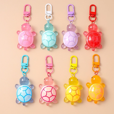 Lindo Llavero de Tortuga 3D de Resina de Simulación Animal Colgante de Bolsa Anillo de Llave Para Mujeres Niñas Fiesta Regalo Accesorio