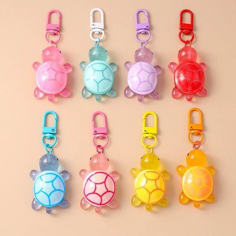 Lindo Llavero de Tortuga 3D de Resina de Simulación Animal Colgante de Bolsa Anillo de Llave Para Mujeres Niñas Fiesta Regalo Accesorio