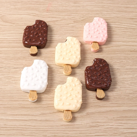 Simulation Food Popsicle Ice Cream Resin Charms DIY Accessories For Phone Case Fridge Magnet Cute Miniature Food Decor