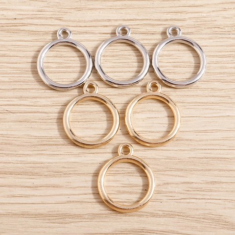 Geometric Circle Round Zinc Alloy Pendants For DIY Jewelry Making Accessories Gold Silver Metal Charms Jewelry Findings