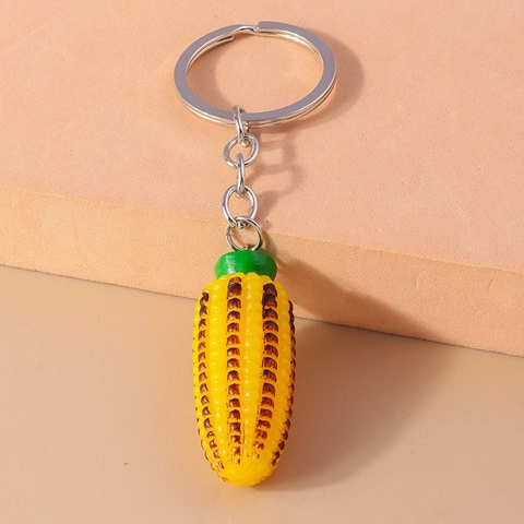 Portachiavi in Resina a Forma di Mais Arrostito Realistico Ciondolo per Borsa Creativo Decorazione Divertente Regalo per Bambini