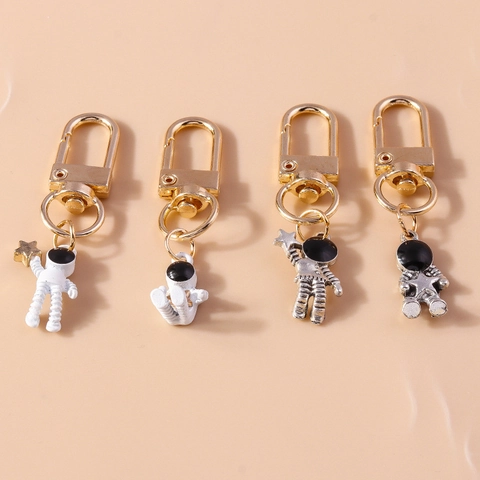 Creatieve Astronaut Space Man Sleutelhanger Metalen Ster Spaceman Sleutelring Hanger Voor Rugzak Handtas Cadeau