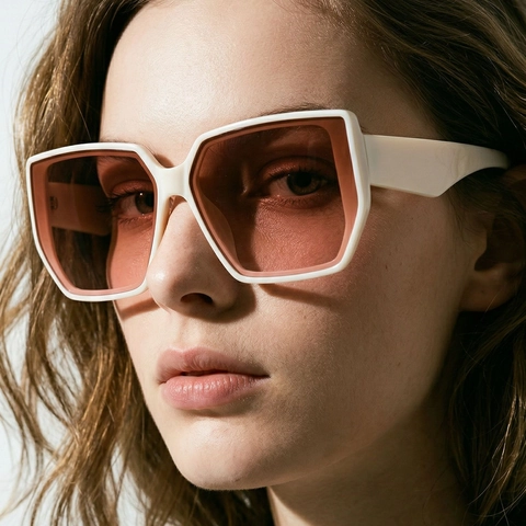 Gafas De Sol Cuadradas Grandes Montura PC Protección UV400 Retro Hip Hop Streetwear Exterior Hombres Mujeres