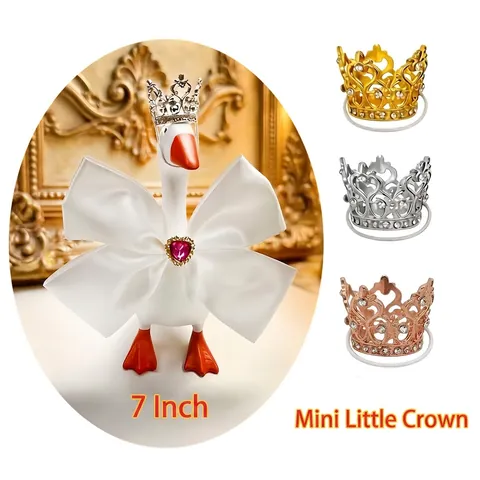 Mini Couronne En Métal Accessoire Décoratif Pour Fête DIY Ornement De Bureau Et Bijoux Pour Petits Animaux