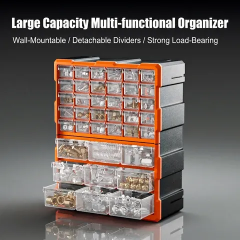 Teileaufbewahrungsbox Mit Mehreren Schubladen Wandmontierbarer Hardware-Organizer-Schrank Mit Transparenten Schubladen Für Schrauben Lego Werkzeuge