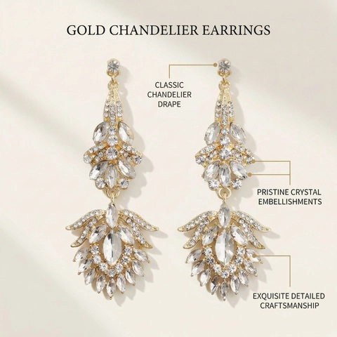 Feather Stud Earrings Alloy Rhinestone With Zinc Alloy Earring Post Retro Exaggerated Bridal Wedding Jewelry For Women