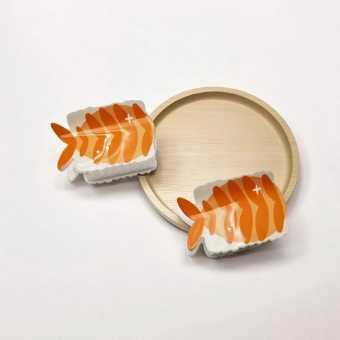 Pince à Cheveux Créative en Forme de Sushi Acrylique Design Saumon Nigiri Accessoire Cheveux Amusant pour Femme