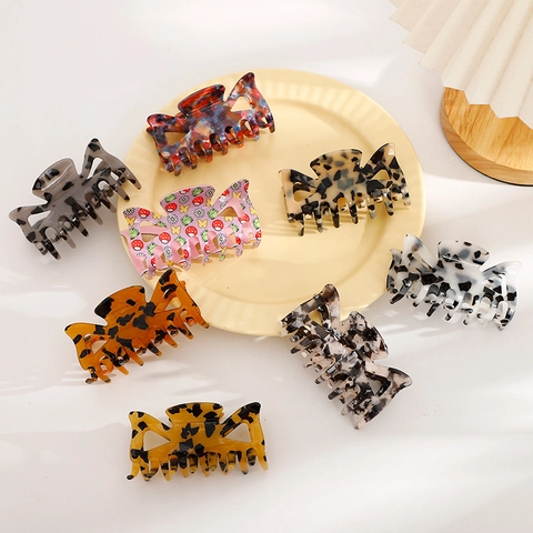 Vintage Leopardenmuster Acryl Haarklammer Für Damen Große Schildpatt Haarnadel Rutschfester Haarschmuck Für Das Tägliche Styling