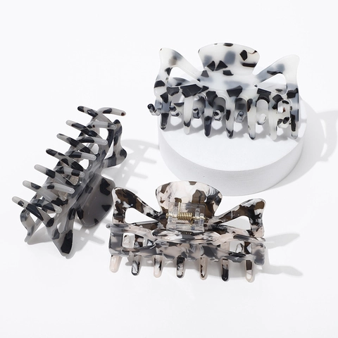 Vintage Leopardenmuster Acryl Haarklammer Für Damen Große Schildpatt Haarnadel Rutschfester Haarschmuck Für Das Tägliche Styling