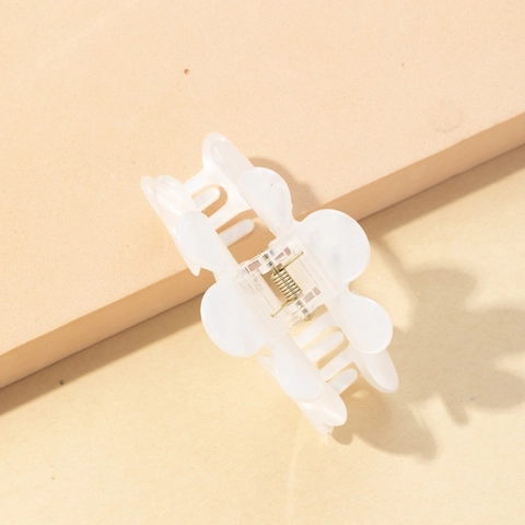Elegante Pinza per Capelli in Acrilico Fiore Fresco Onda Cava Shark Clip Stile Francese Trama Marmo Accessori per Capelli Donna