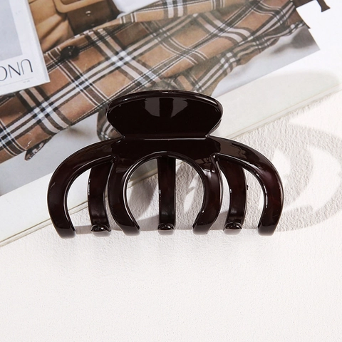 Einfache Glänzende Große Haarklammer Kunststoff Harz Einfarbig Mode Handgefertigt Haarschmuck Für Damen Tägliches Styling-Tool