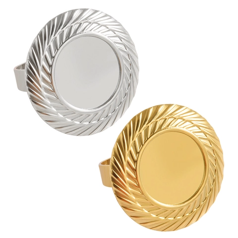304 Edelstahl Runde Ringbasis Verstellbar 18K Vergoldet DIY Blank Setting Fingerringe Für Schmuckherstellung Damen