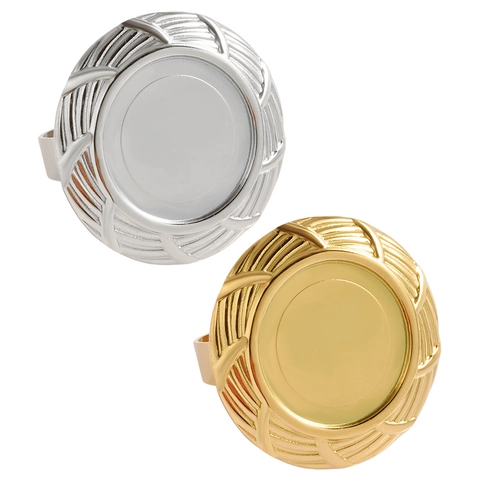 Base de Anillo Redondo de Acero Inoxidable 304 Ajustable para Creación de Joyas DIY Chapado en Oro 18K Borde Tejido Bandeja